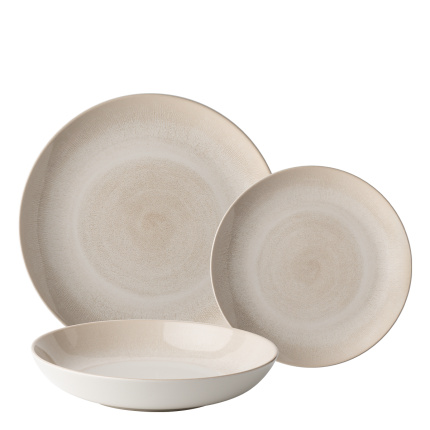Set piatti 12 pz Vulcano Sand | Lunasol