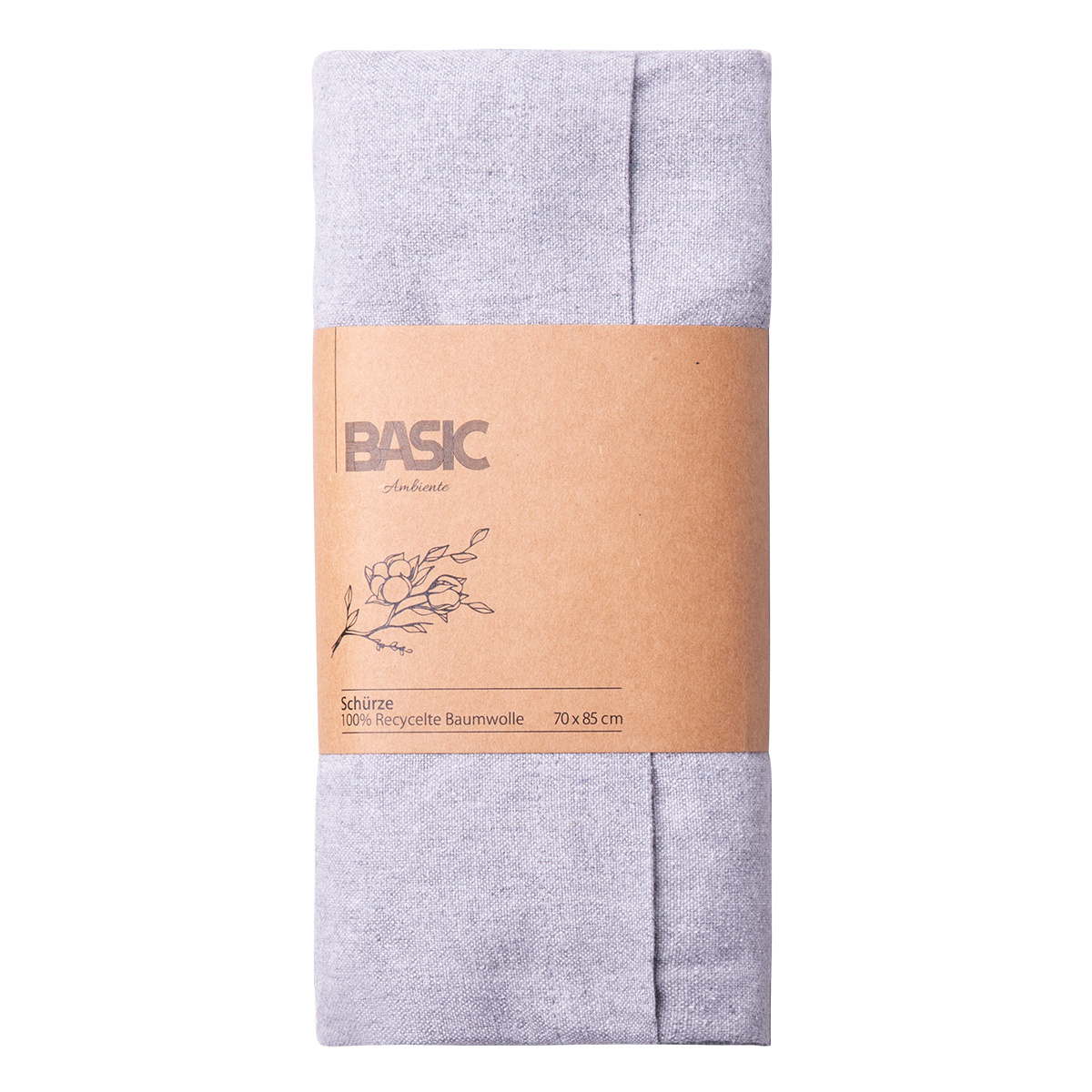 Grembiule in cotone grigio chiaro 70 x 85 cm – Basic Ambiente