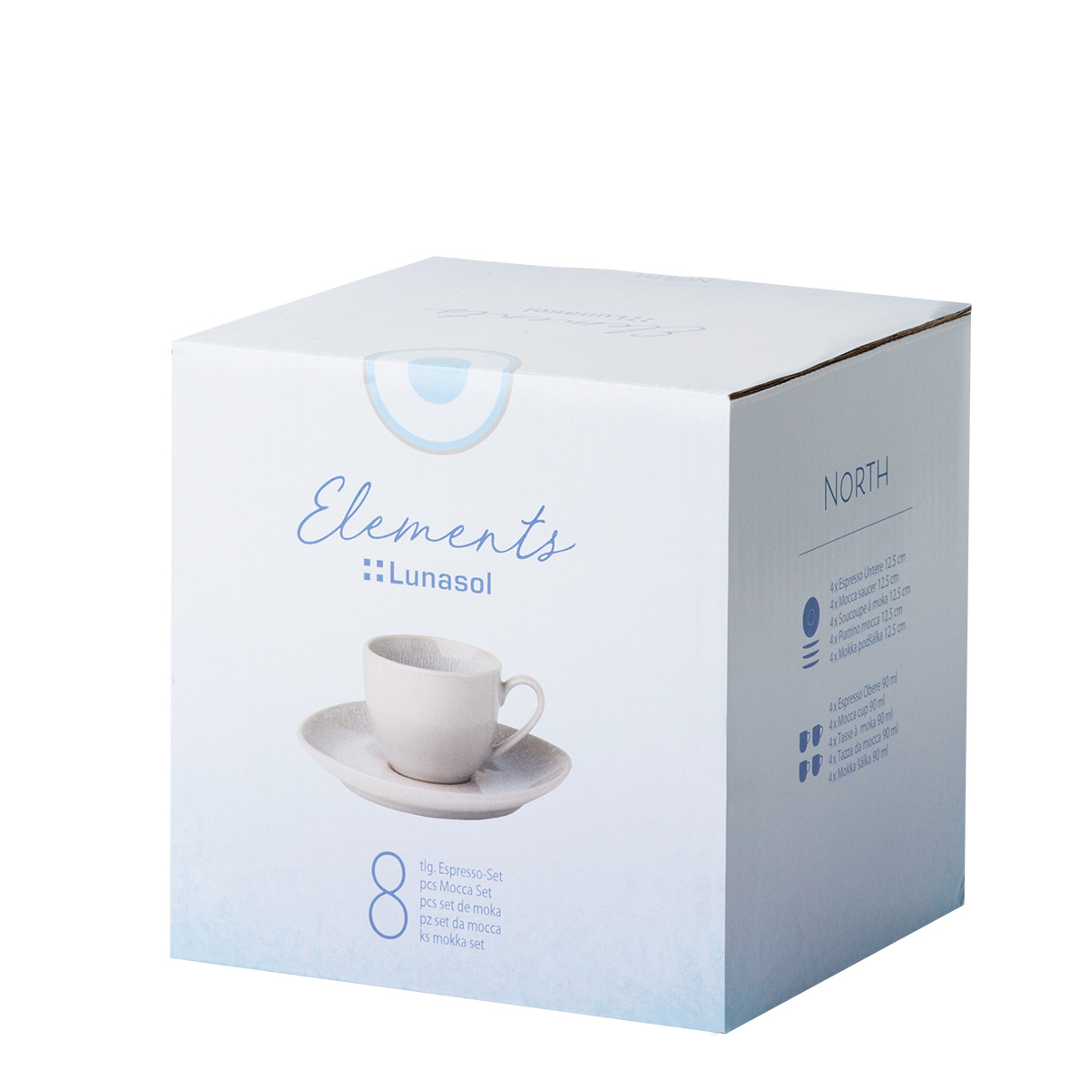 Set mokka 8 pezzi 90 ml – Elements North Organic