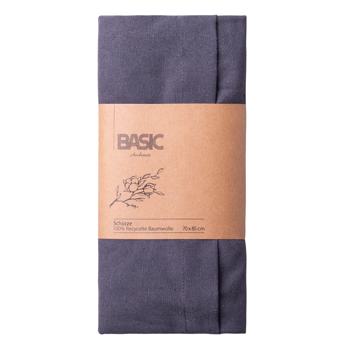 Grembiule in cotone grigio acciaio 70 x 85 cm – Basic Ambiente