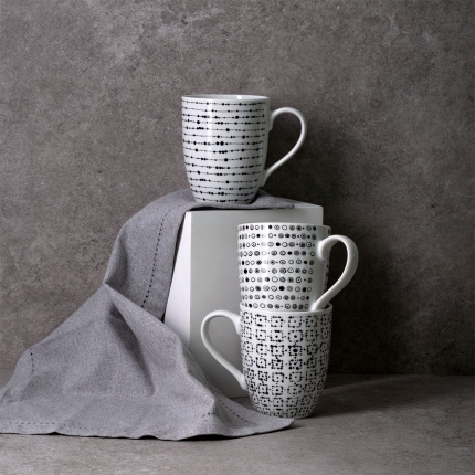 Set tazze 3 pz - Basic Dots