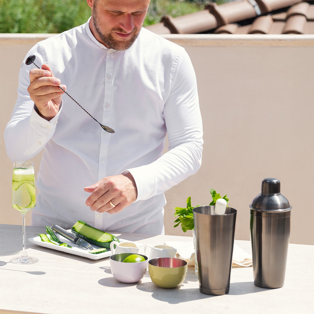 Boston shaker 850 ml PVD nero opaco – Basic Bar