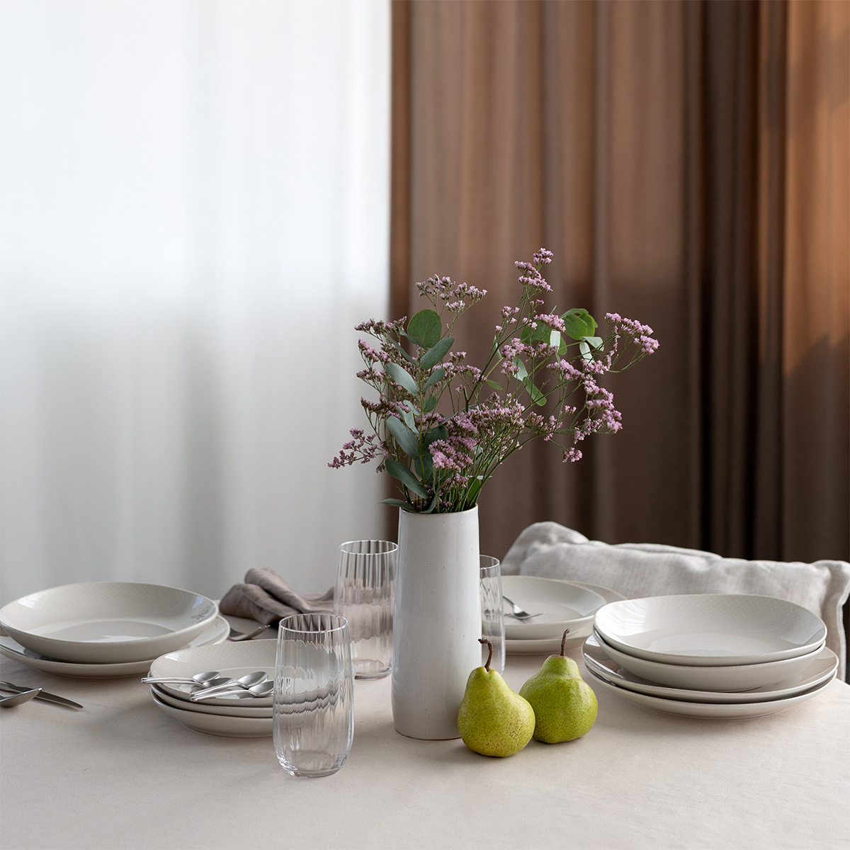 Set di piatti in ceramica 12 pezzi - Elements North Organic Structure