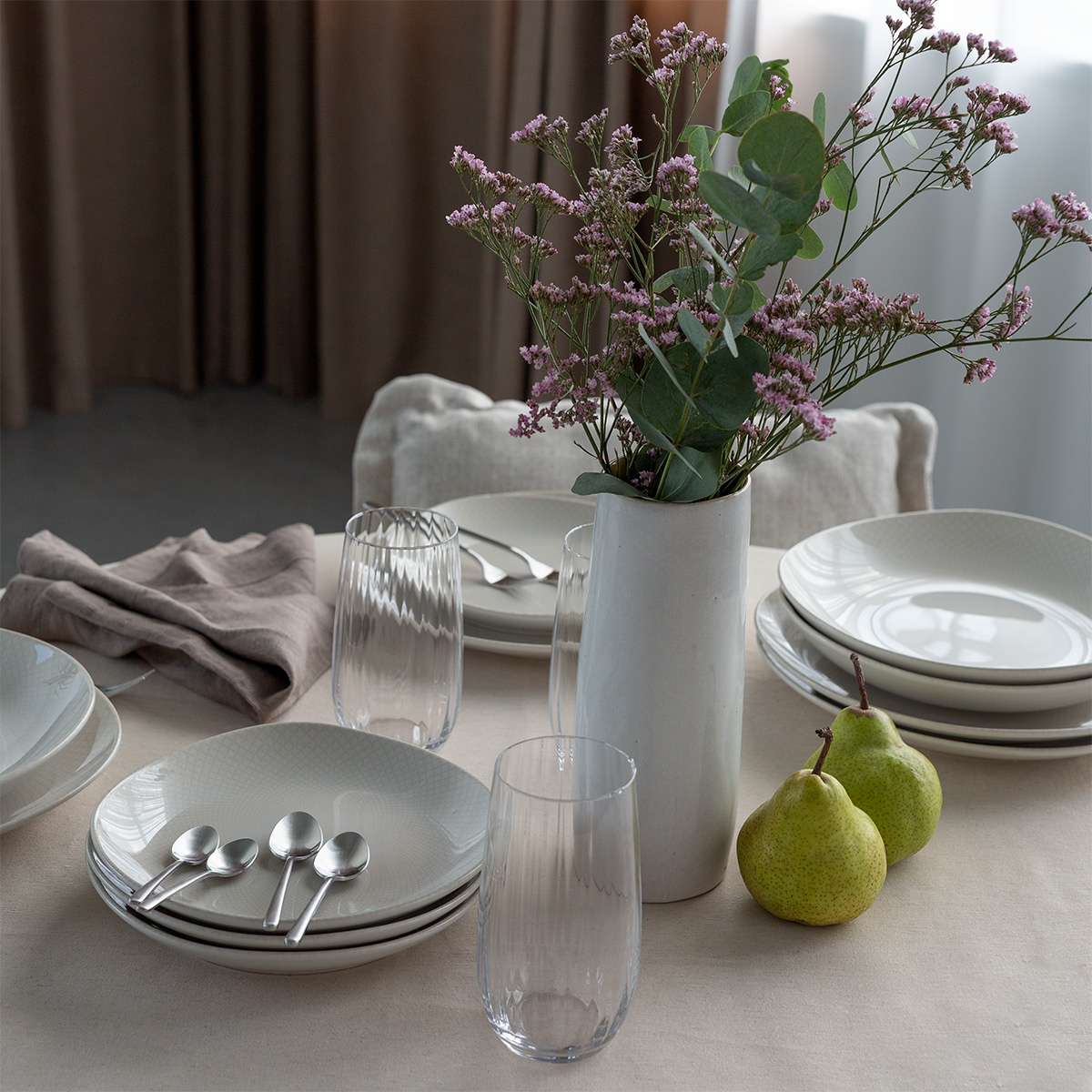 Set di piatti in ceramica 12 pezzi - Elements North Organic Structure
