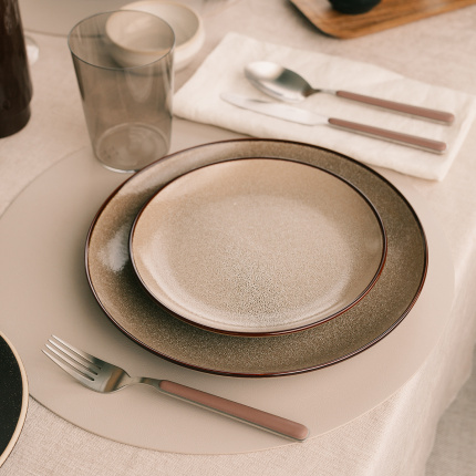 Set di 4 piatti piani Coupe ø27 cm Elements Stone