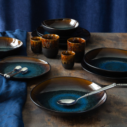 Set piatti 12 pezzi | Elements Amber Eye Organic