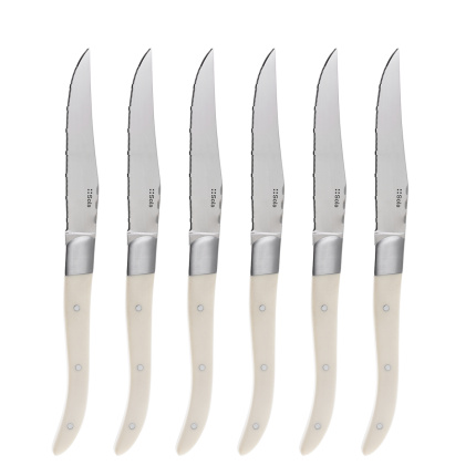 Set 6 coltelli da bistecca bianco | Basic Country II