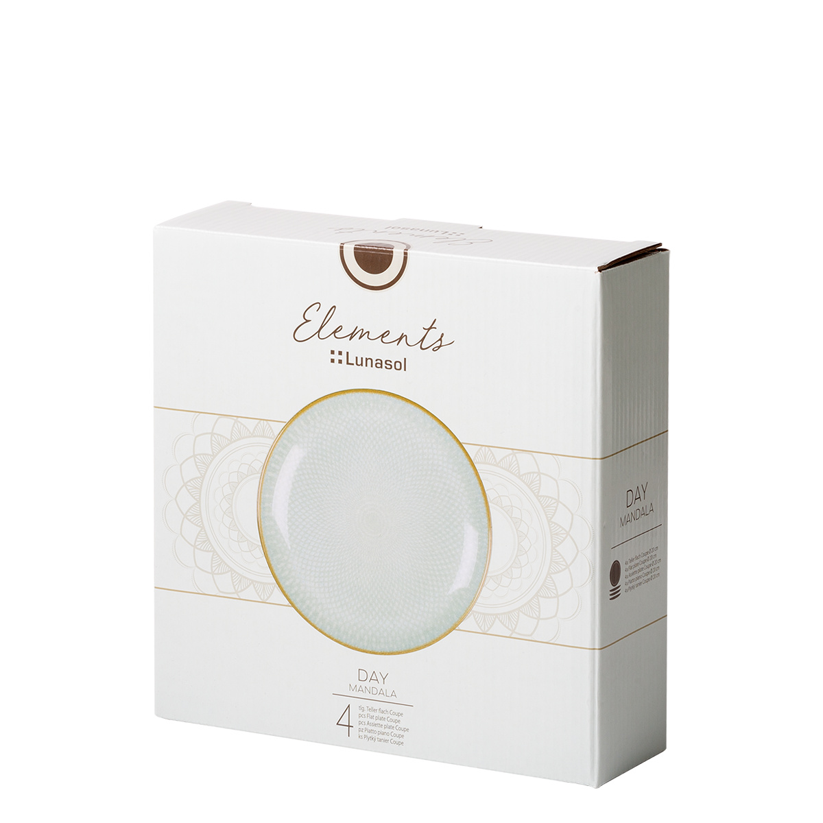 Piatto dessert Coupe 20 cm set 4 pz - Elements Day Mandala