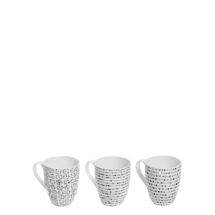 Set tazze 3 pz - Basic Dots