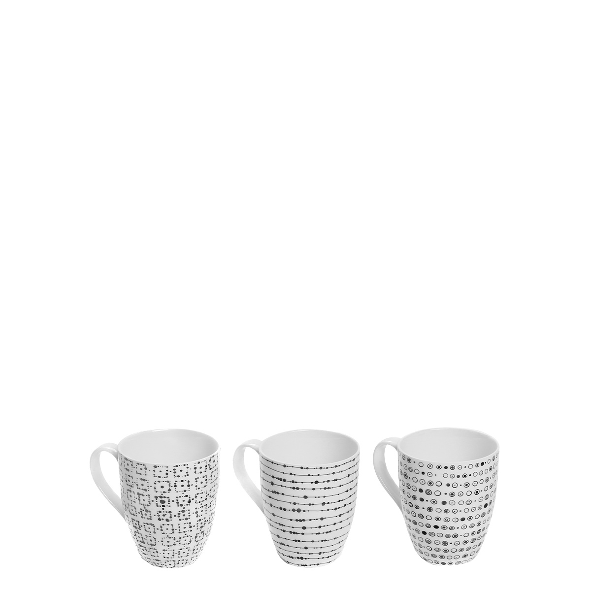 Set tazze 3 pz - Basic Dots