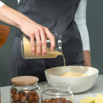 Contenitore in vetro con coperchio 0,93 l | Basic Kitchen