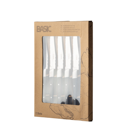 Set 6 coltelli da bistecca nero | Basic Country II