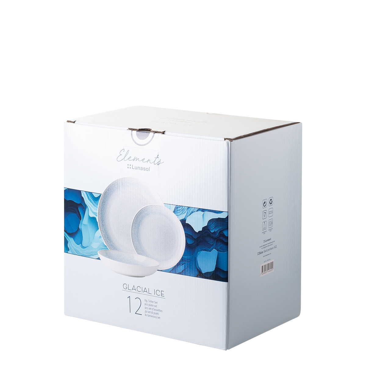 Set piatti 12 pz | Elements Glacial Ice