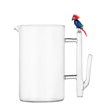 Caraffa con cacatua rosso-blu | Ichendorf