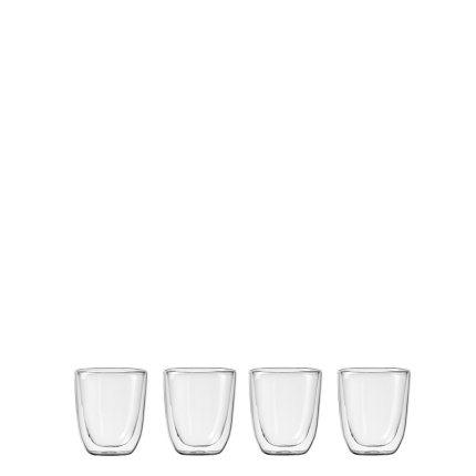 Bicchiere BASIC Glas Double Wall 190 ml - set da 4