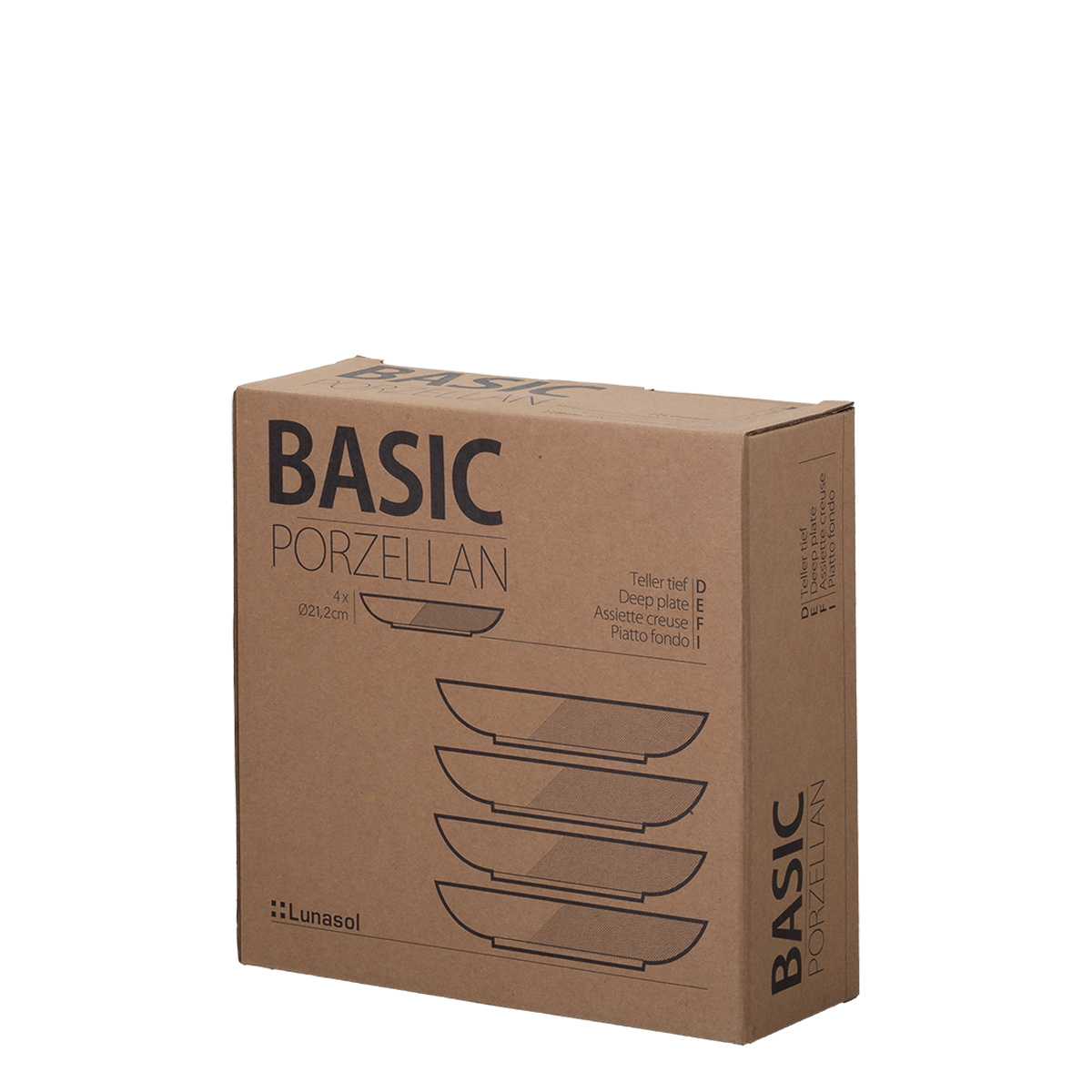 Piatto fondo coupe 20,5 cm set 4 pz - Basic