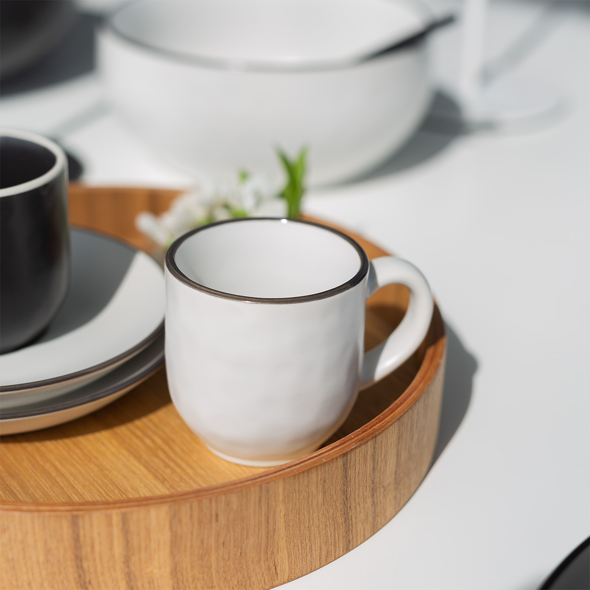 Tazza da caffè 240 ml — Elements Yin & Yang white