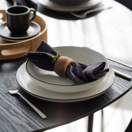 Set piatti 18 pezzi | Elements Yin & Yang white