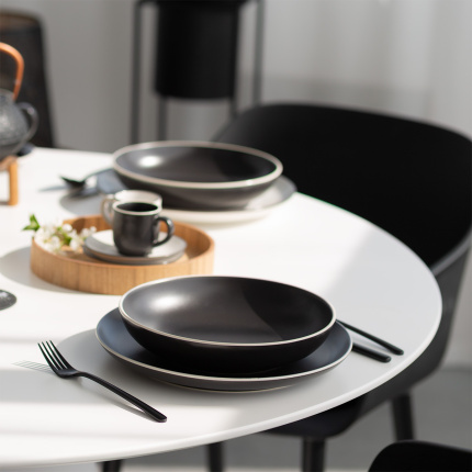 Set piatti 18 pezzi | Elements Yin & Yang black