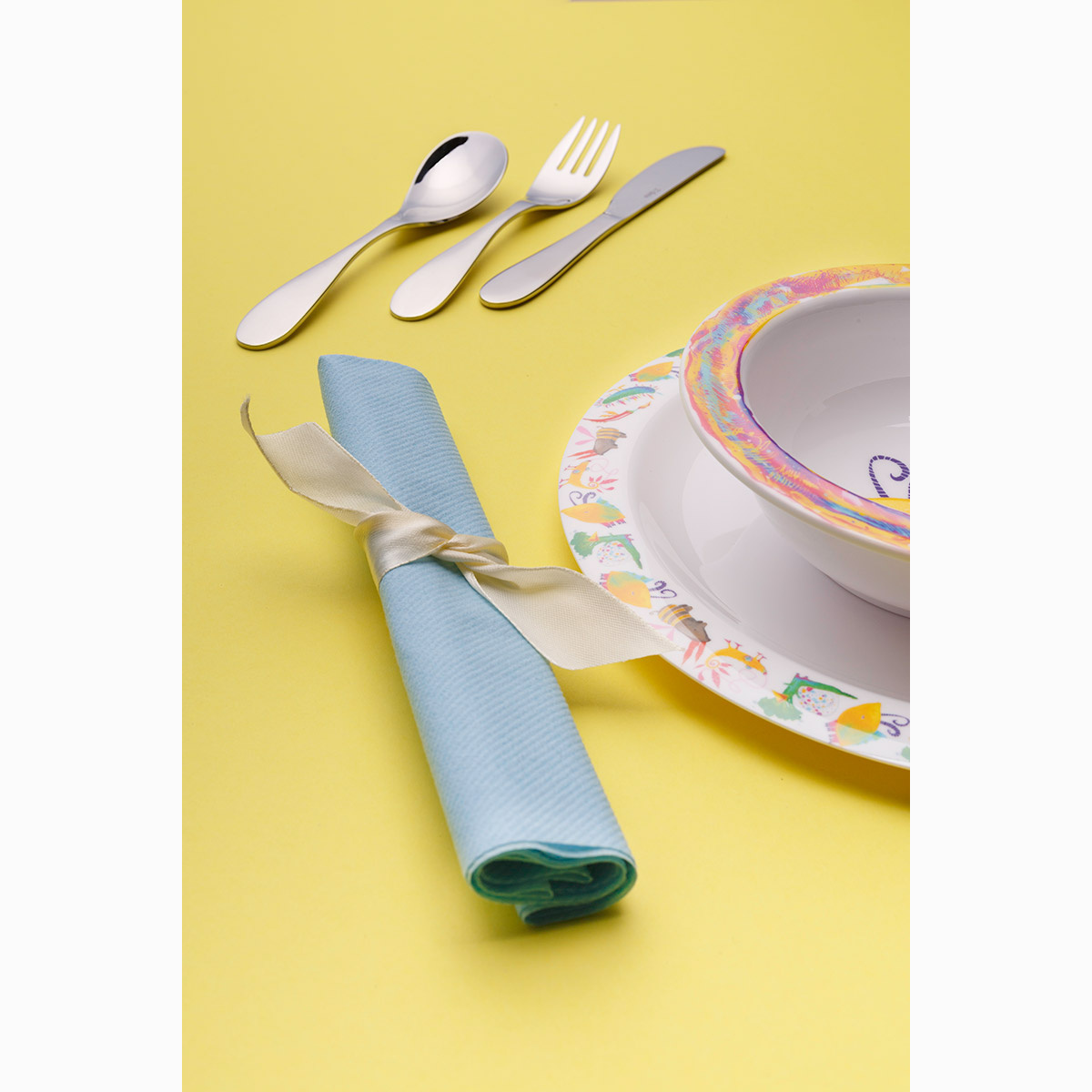 Set di posate per bambini 3 pezzi – Basic Alpha