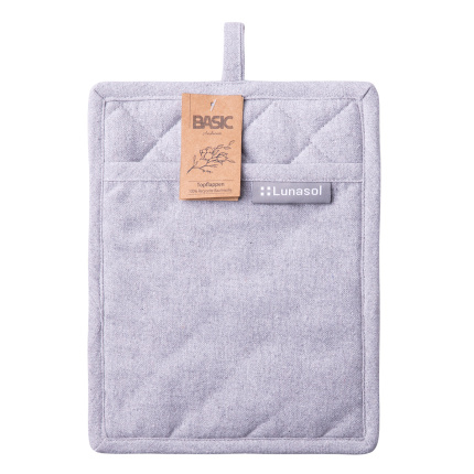 Presina in cotone grigio chiaro 19 x 24 cm – Basic Ambiente