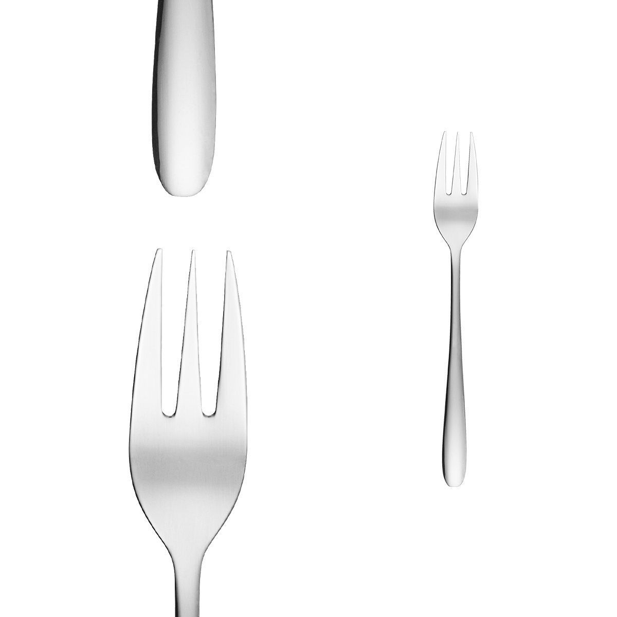 Set di forchette da torta 4 pezzi – Basic Alpha