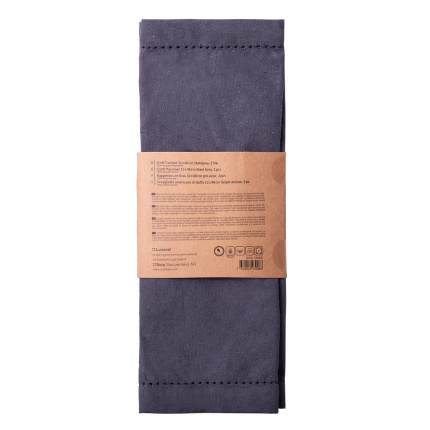 Tovaglietta in cotone grigio acciaio 32 x 48 cm 2 pz – Basic Ambiente