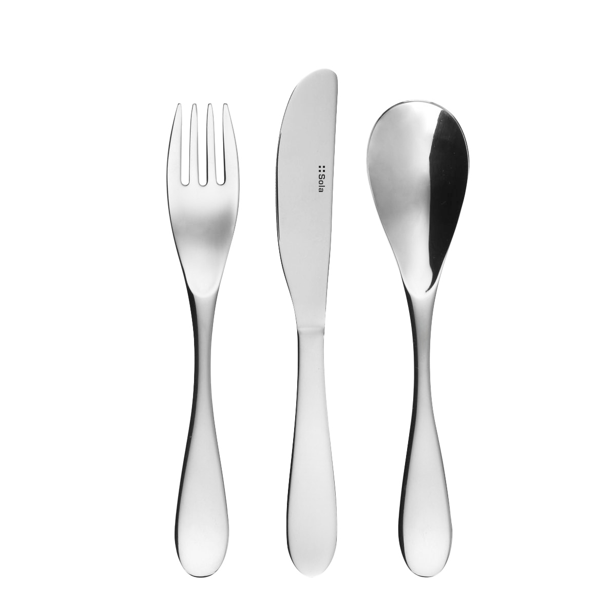 Set di posate per bambini 3 pezzi – Basic Alpha