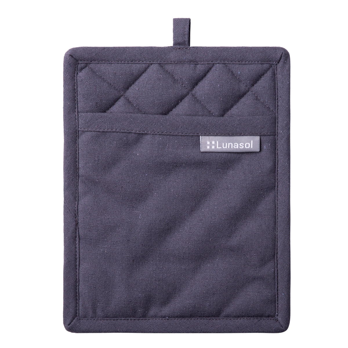 Presina in cotone grigio acciaio 19 x 24 cm – Basic Ambiente