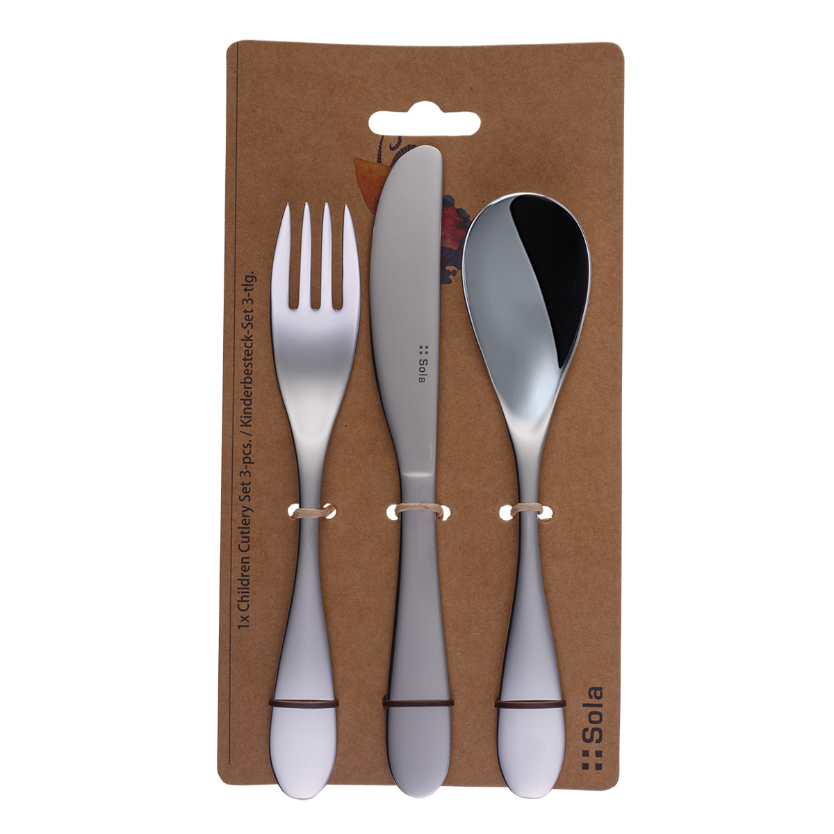 Set di posate per bambini 3 pezzi – Basic Alpha