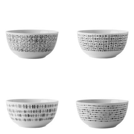 Set 4 ciotole per cereali - Basic Dots