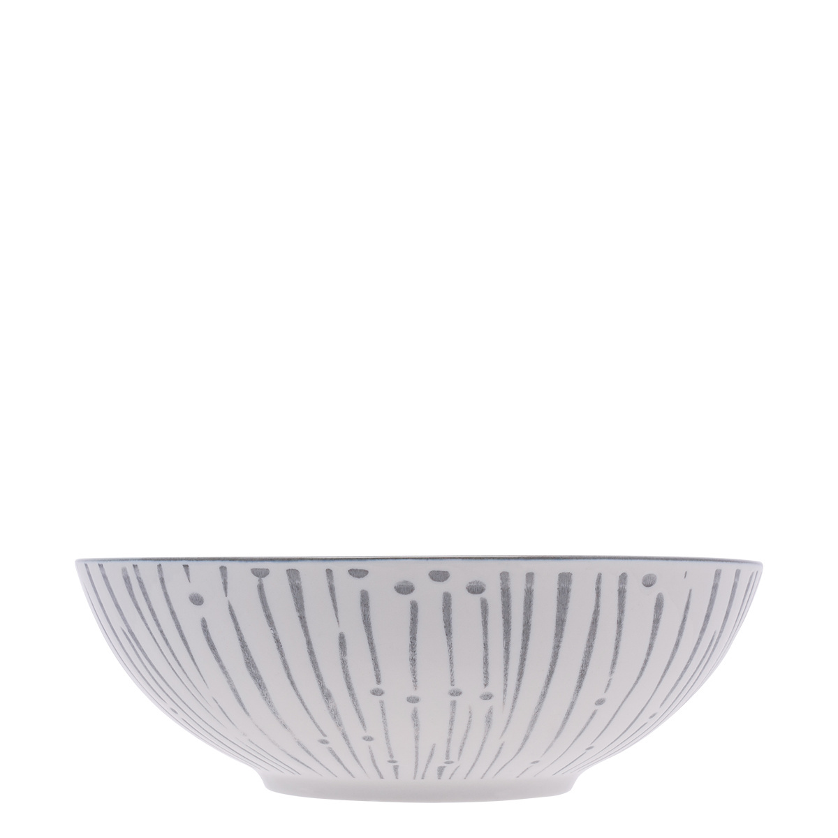Ciotola per cereali bianca / grigio chiaro 17,8 cm - Basic