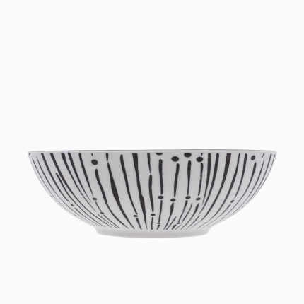 Ciotola per cereali bianco / nero 17,8 cm - Basic