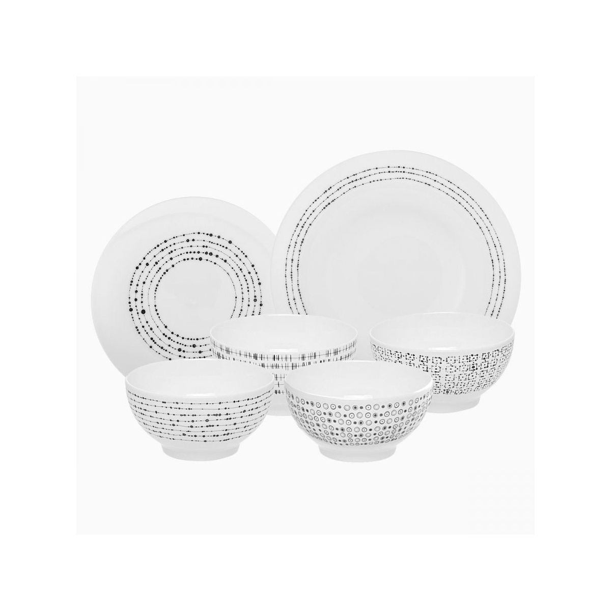 Set da colazione 12 pezzi - Basic Dots