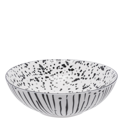 Ciotola per cereali bianco / nero 17,8 cm - Basic