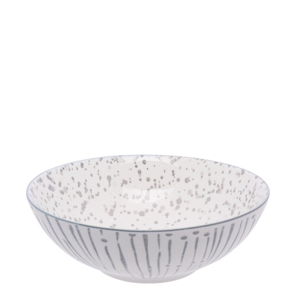Ciotola per cereali bianca / grigio chiaro 17,8 cm - Basic