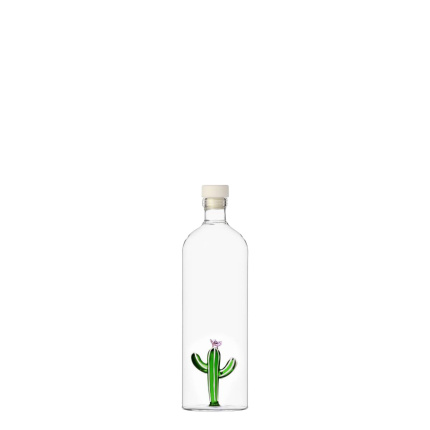 Bottiglia con tappo e cactus verde 1,1 l