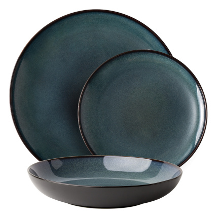 Set di piatti in ceramica 12 pz – Elements Night