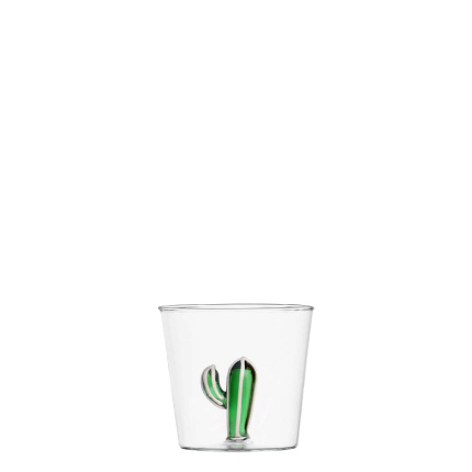 Bicchiere con cactus verde 350 ml