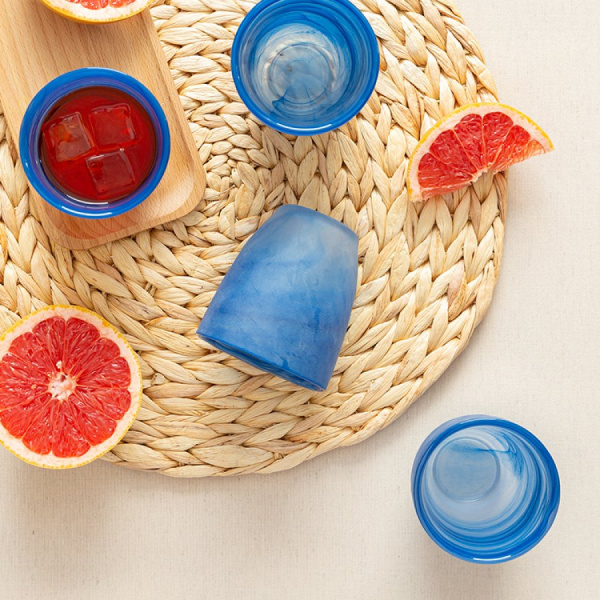 Bicchiere blu 300 ml - Elements Glass