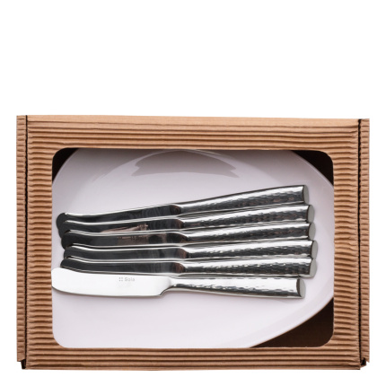 Set piattino e coltello da burro 12 pz