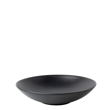 Piatto fondo 21,5 cm 4 pz - Basic nero opaco