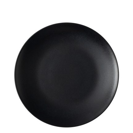 Piatto piano 24 cm 4 pz - Basic nero opaco