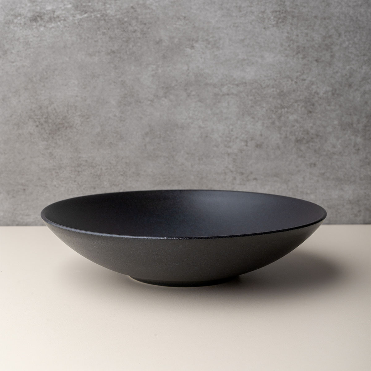 Piatto fondo 21,5 cm 4 pz - Basic nero opaco