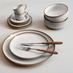 Set di 12 piatti in ceramica - Elements Day