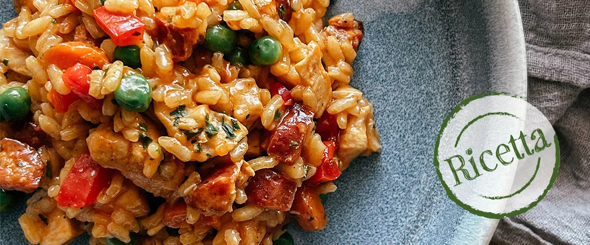 Risotto alla primavera con pollo