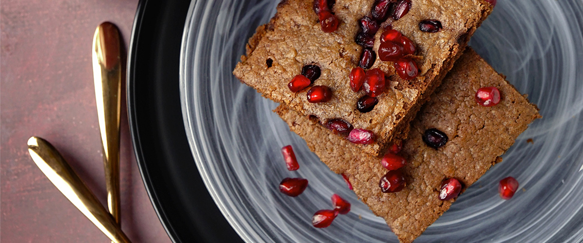Brownies al cioccolato con melogra